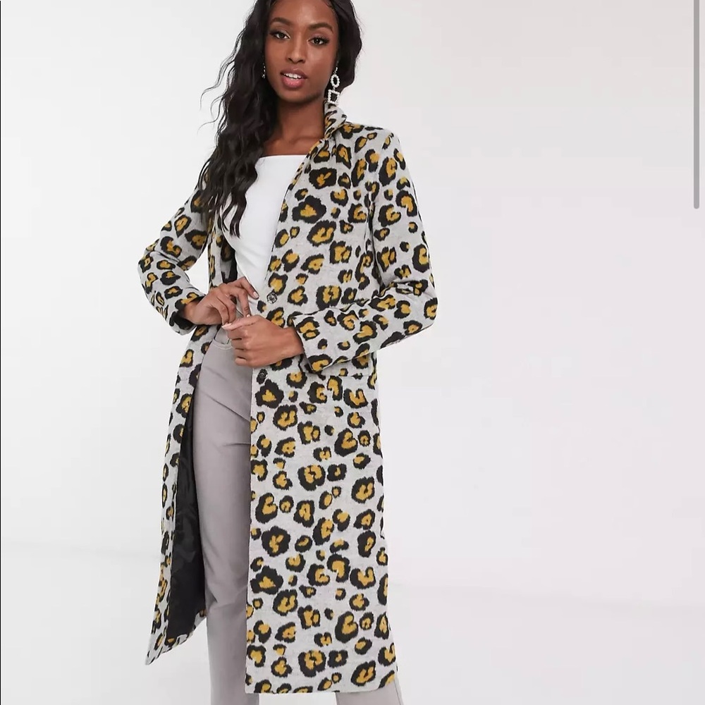 Leopard/cheetah print tall coat